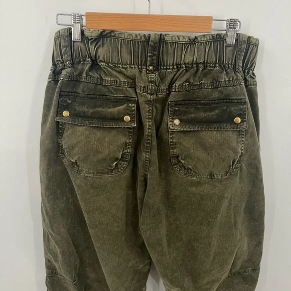 Free People Can’t Compare Slouch Pants Olive Cargo Pants - Picture 7 of 14